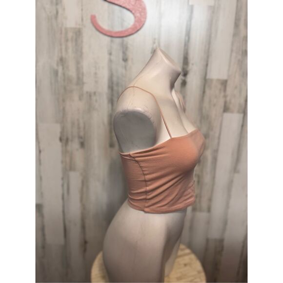 Aeropostale Seriously Soft Bungee Cami Pink Crop Tank Top Women’s Size S - Picture 7 of 7